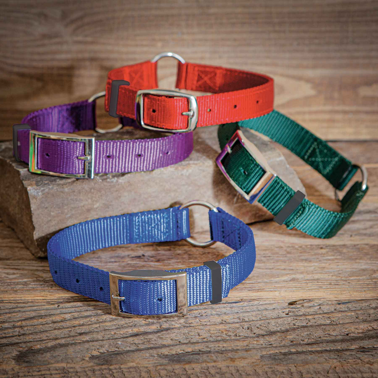 Nite Lite Double Ply Nylon 3/4 " Ring-N-Center Dog Collar - Huntsmart