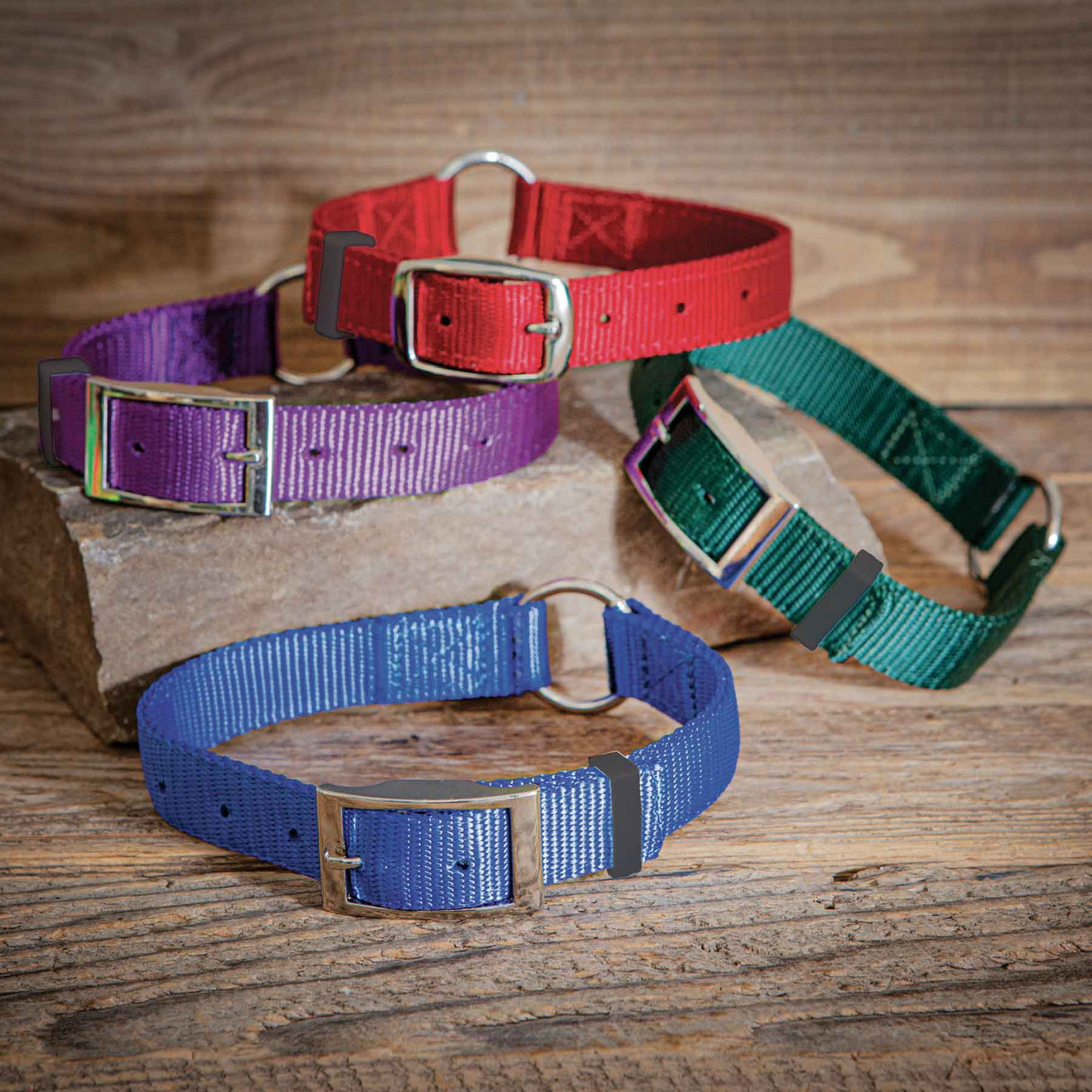 Nite Lite Double Ply Nylon 1" Ring-N-Center Dog Collar - Huntsmart