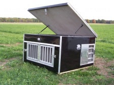 F&T Canine Classics 2-Compartment Transport Box With Top Storage – Side Latching