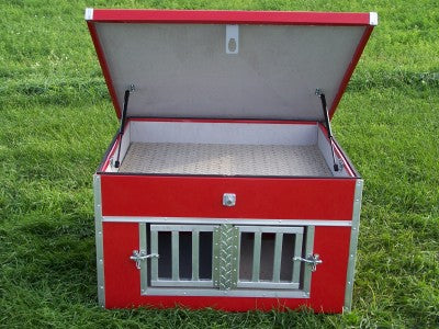 F&T Canine Classics 2-Compartment Beagle Transport Box With Top Storage - Huntsmart