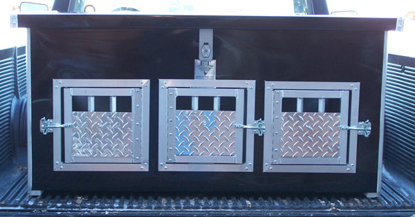 F&T Canine Classics 3-Compartment Beagle Transport Box With Top Storage - Huntsmart