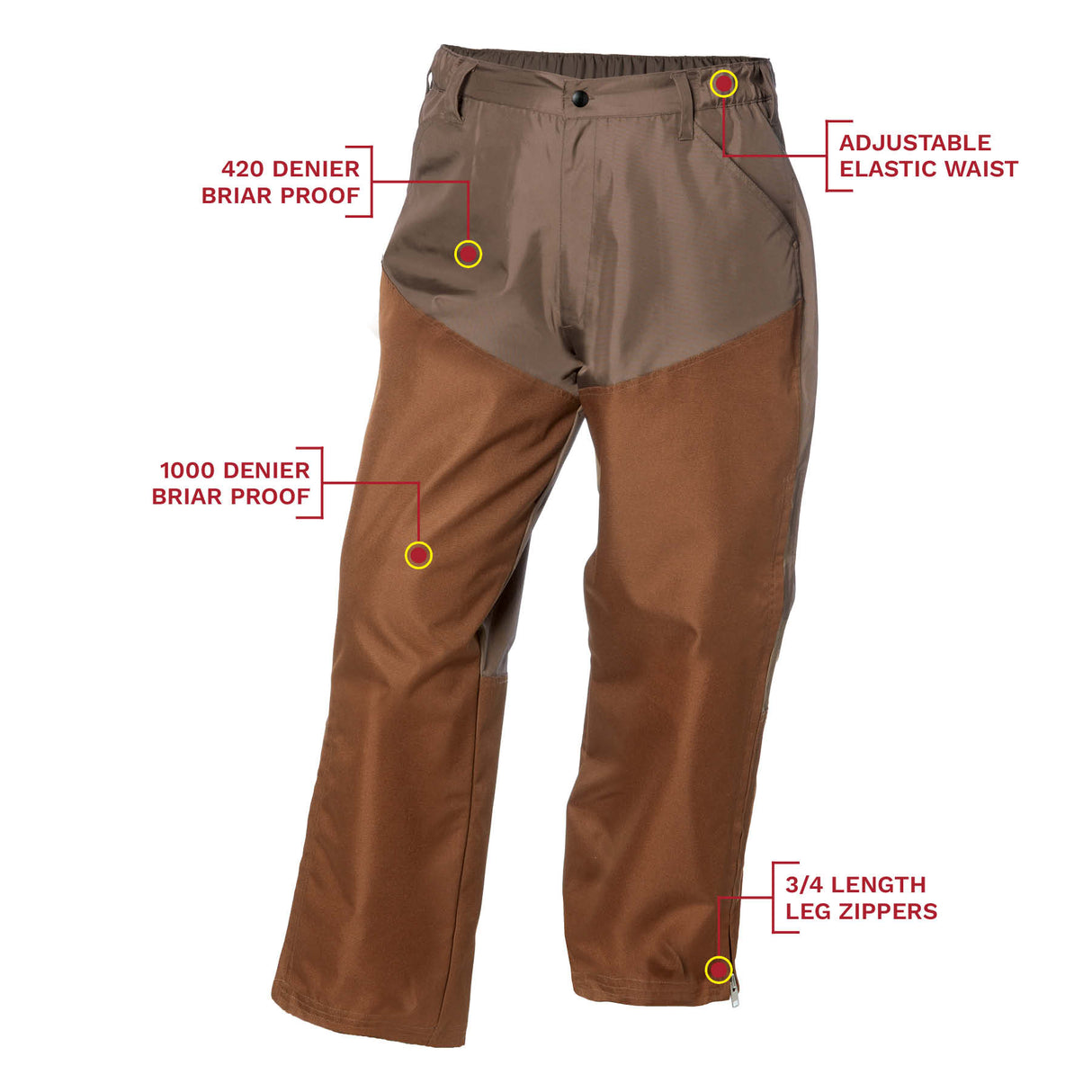 Nite Lite Elite Pro 1000 Denier Uninsulated Briar Proof Pants - Huntsmart