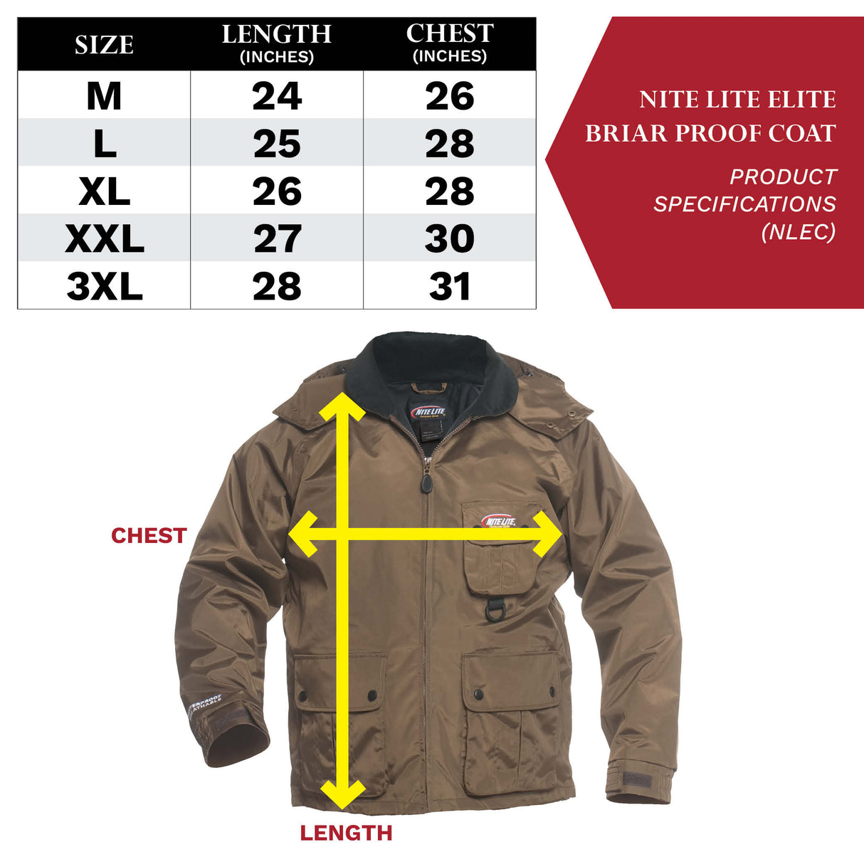 Nite Lite Elite Briar Proof Coat - Huntsmart