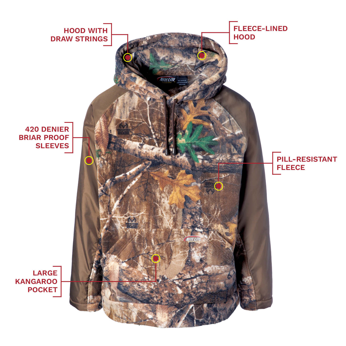 Nite Lite Elite Realtree Camo Hoodie - Huntsmart