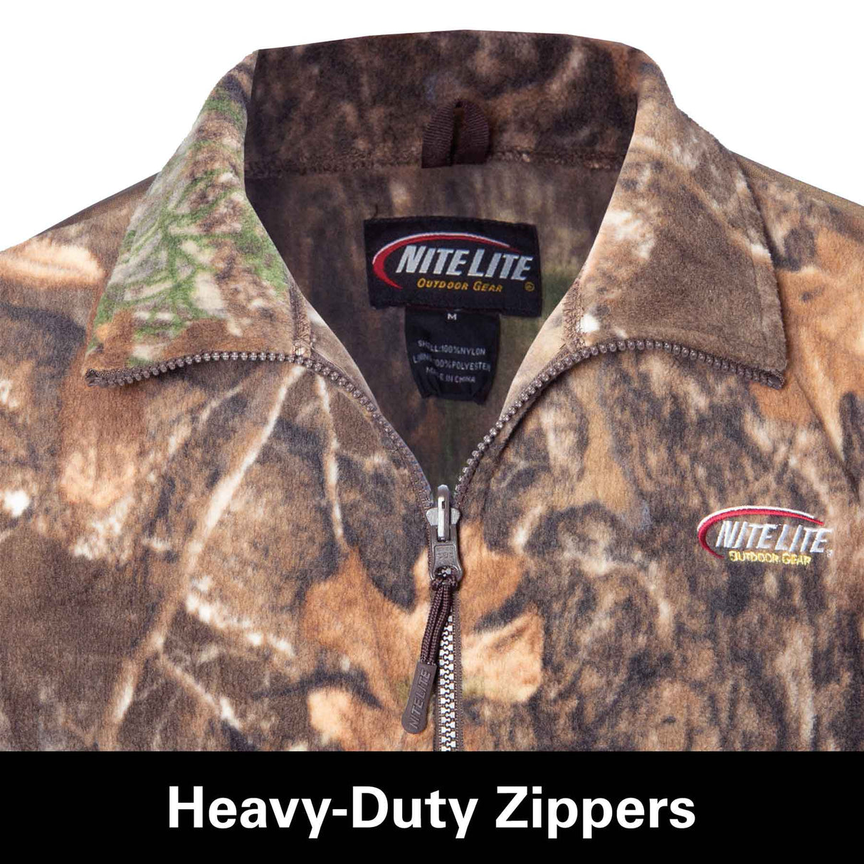 Nite Lite Elite Realtree Camo Zip Up Jacket - Huntsmart