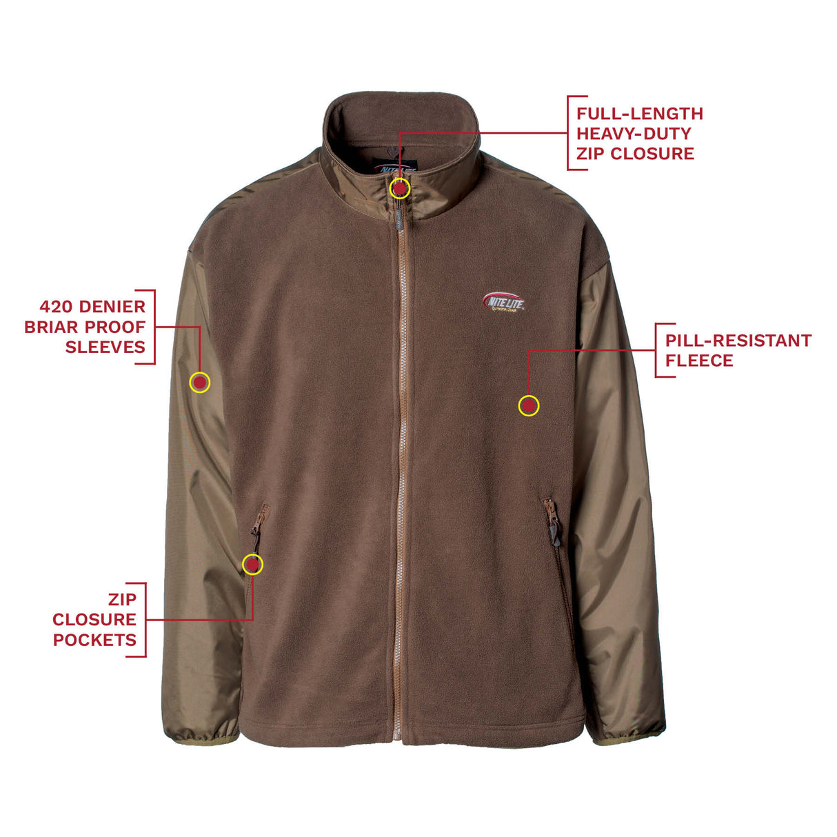 Nite Lite Elite Zip Up Jacket - Huntsmart