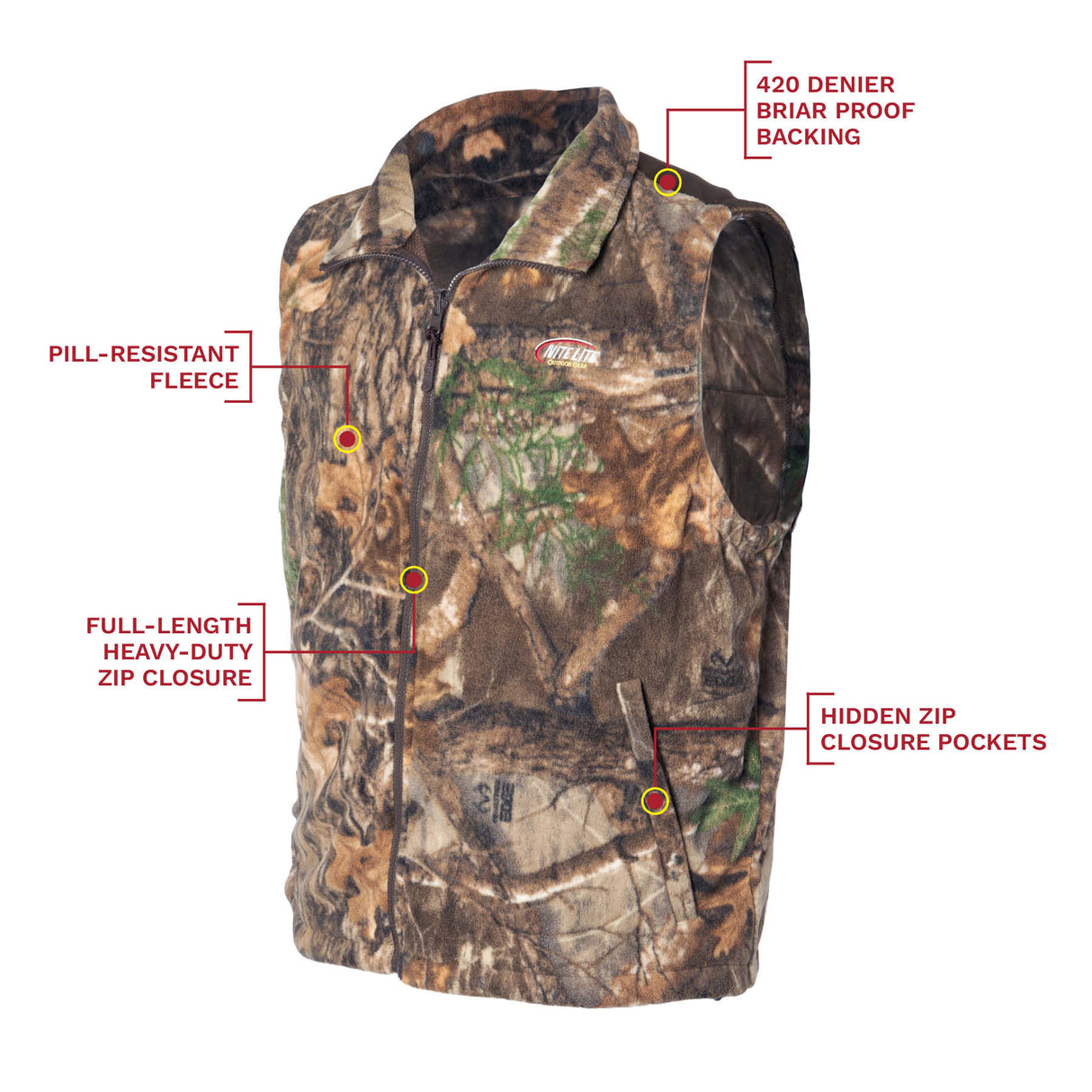 Nite Lite Elite Realtree Camo Vest - Huntsmart