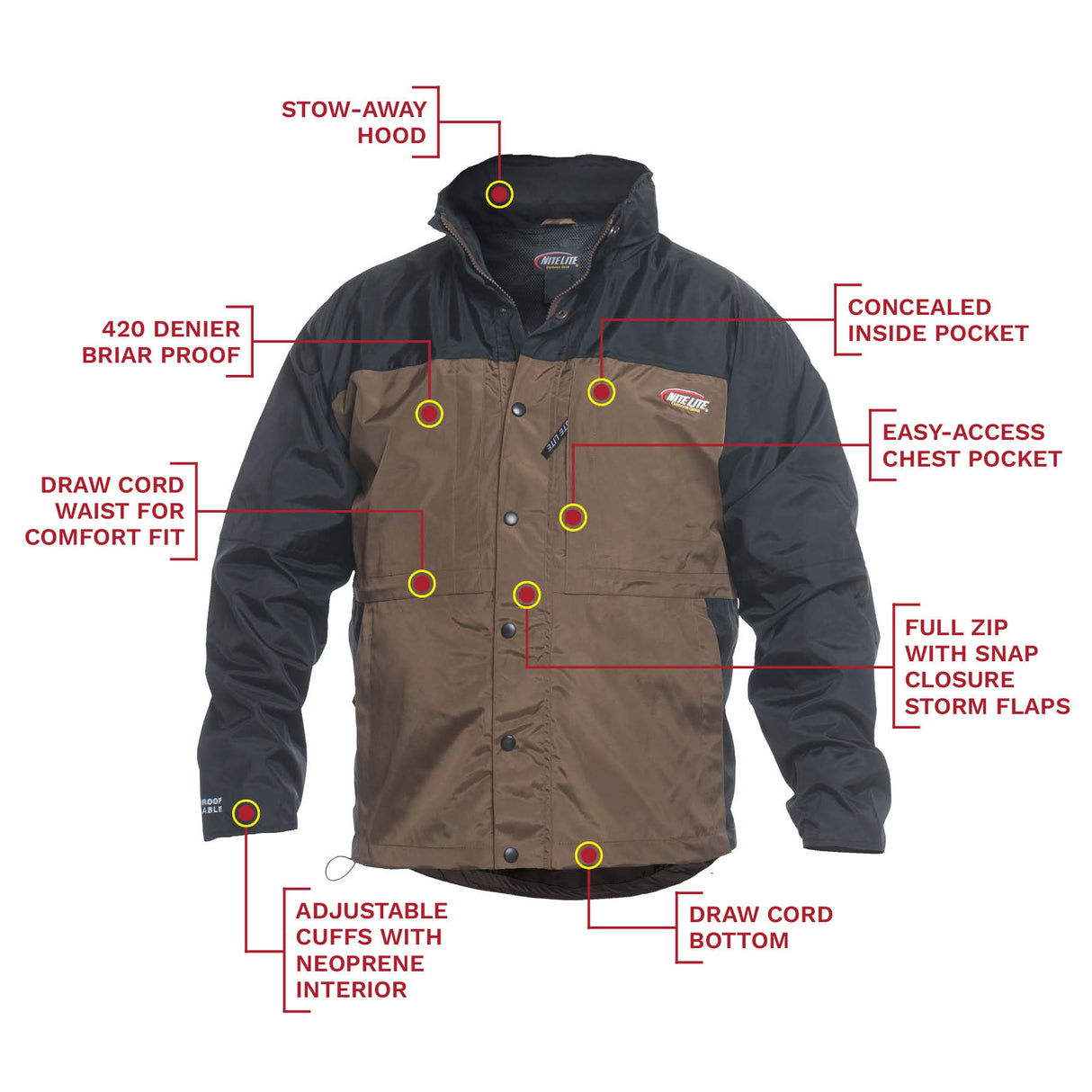 Nite Lite Pro Non-Insulated Briar Proof Brush Jacket - Huntsmart