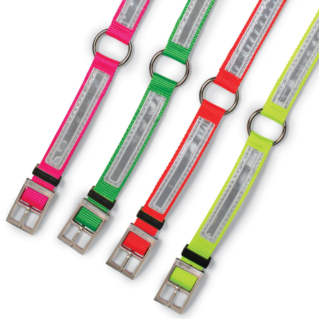 Nite Lite Hi-Viz Nylon Collar Ring-N-Center with Reflexite Strip - Huntsmart