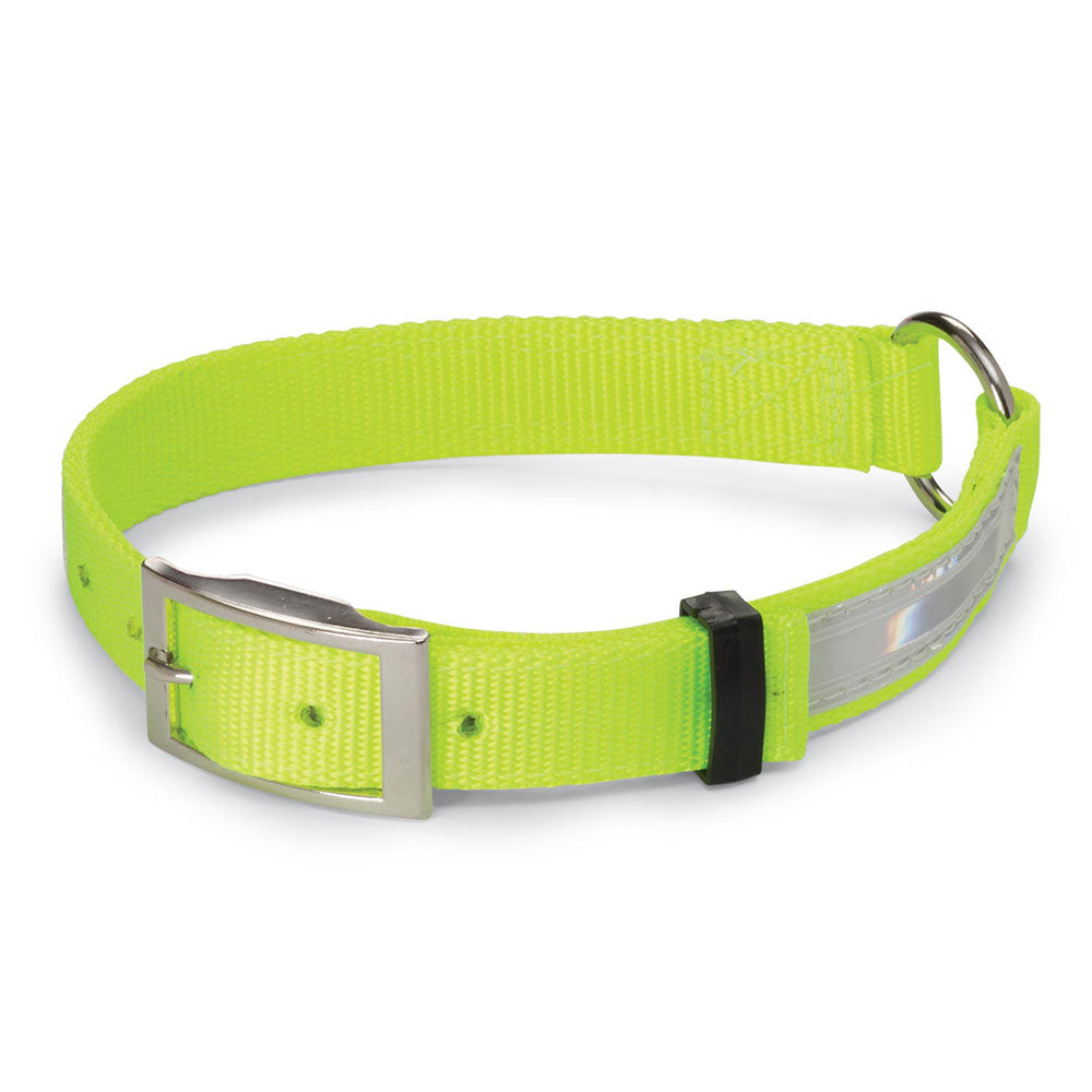 Nite Lite Hi-Viz Nylon Collar Ring-N-Center with Reflexite Strip - Huntsmart