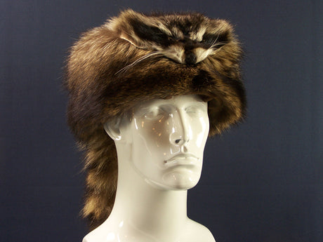 F&T Northern Classics Davy Crockett Style Raccoon Fur Hat - Huntsmart