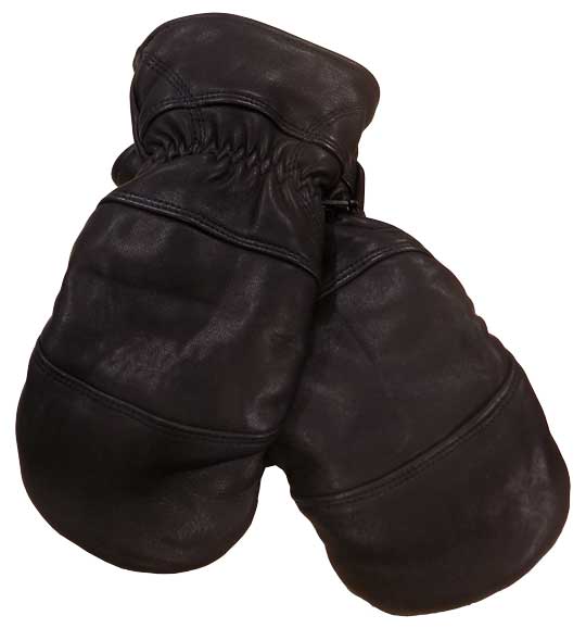 Men's Deerskin Full Grain Leather Insulated Mitts - Huntsmart