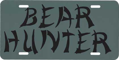 Bear Hunter License Plate - Huntsmart