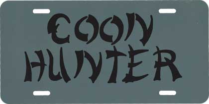 Coon Hunter License Plate - Huntsmart