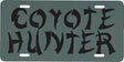 Coyote Hunter License Plate - Huntsmart