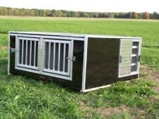 F&T Canine Classics 2-Compartment Transport Box – Centre Latching