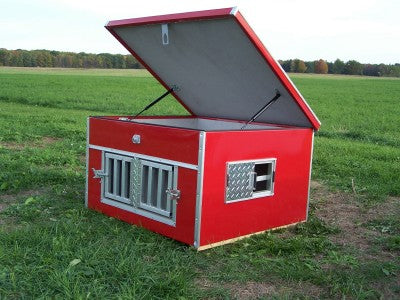 F&T Canine Classics 2-Compartment Beagle Transport Box With Top Storage - Huntsmart