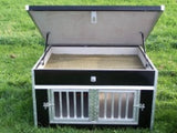 F&T Canine Classics 2-Compartment Transport Box With Top Storage – Centre Latching