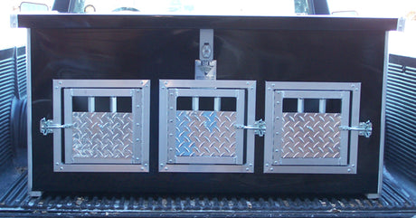 F&T Canine Classics 3-Compartment Beagle Transport Box With Top Storage - Huntsmart
