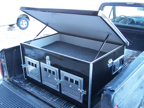 F&T Canine Classics 3-Compartment Beagle Transport Box With Top Storage - Huntsmart