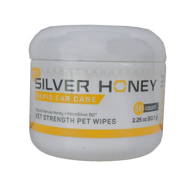 Silver Honey Rapid Ear Care Vet Strength Pet Wipes - Huntsmart