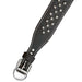 Double Ply 1 1/2" Wide Stitched & Studded Leather Dog Collar - Huntsmart
