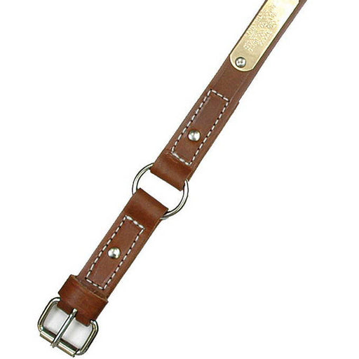 Single Ply 1" Wide Stitched Leather Dog Collar - Ring-N-Center - Huntsmart