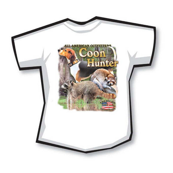 100% Cotton T-Shirt - "Coon Hunter" Design - Huntsmart