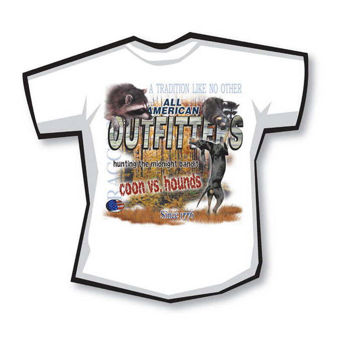 100% Cotton T-Shirt - "Coon Vs Hound" Design - Huntsmart