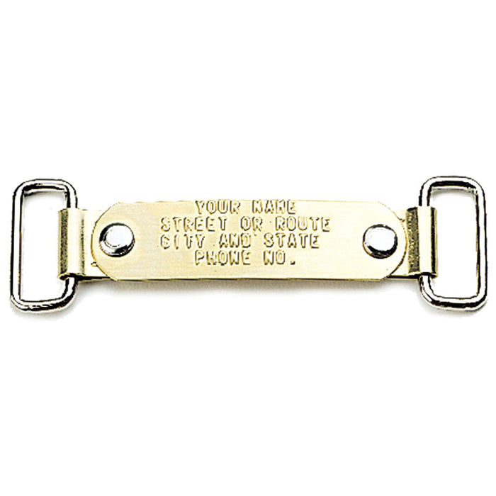 Solid Brass Removable Nameplate for Dog Collar - Huntsmart